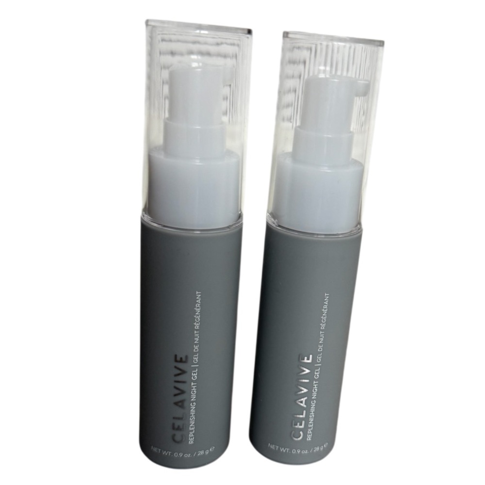 Celavive Replenishing Night Gel .9 Oz Set of Two Hydrating NEW